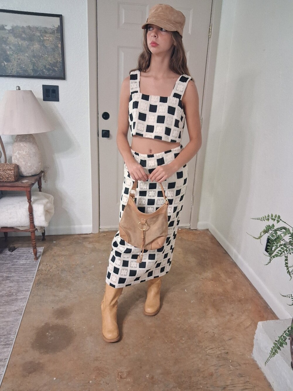 Boho Fall Co Ord Set Retails 175 Euc Aureum Set Black And White Fall Trend Maxi